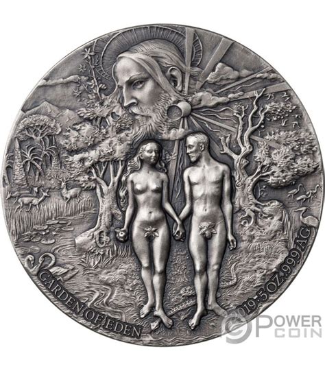 Garden Of Eden Adam Eve Oz Monnaie Argent Francs Benin