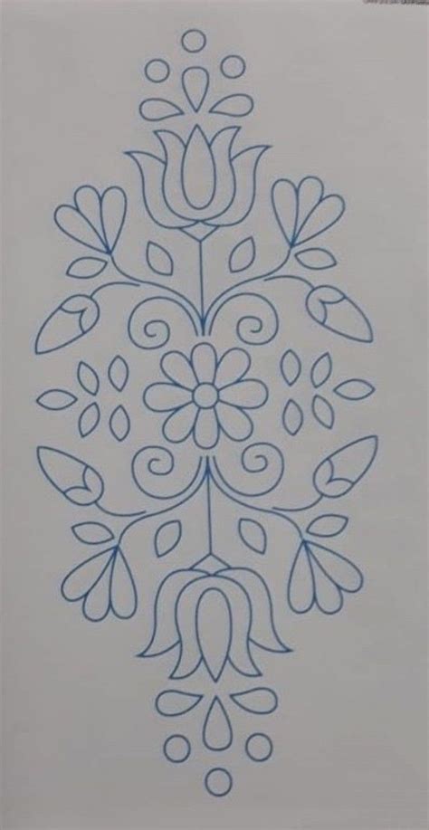 An Intricately Designed Piece Of Paper With Blue Ink