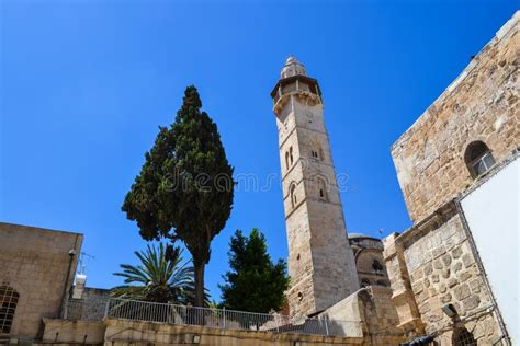 Architecture Of The Old City Tower And Buildings Jerusalem Israel