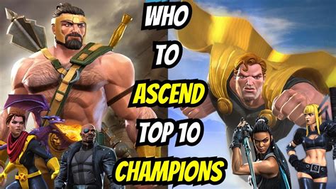 Mcoc Top 10 Ascensions Champions Best Champions To Ascend Marvel Contest Of Champions Youtube