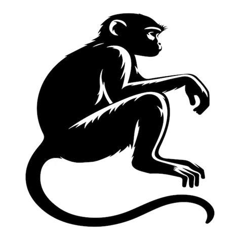 Arte Ilustrando Macaco Silhueta Vector Arte E Gr Fico Vetor Silhueta De