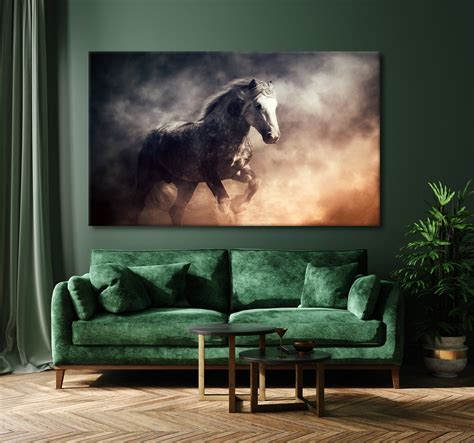 Pferd Wand Kunst Gedruckt Leinwand Bunte Kreative Design Etsy