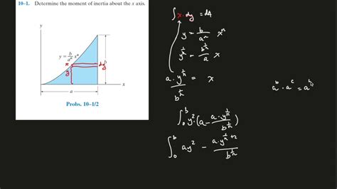 10 1 Determine The Moment Of Inertia About The X Axis Youtube