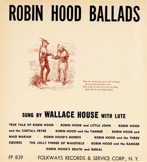 Robin Hood Ballads Smithsonian Folkways Recordings