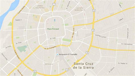 Map of Santa Cruz de la Sierra