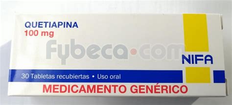 Quetiapina Nifa Tabs Rec 100 Mg C 30 Suelta Fybeca