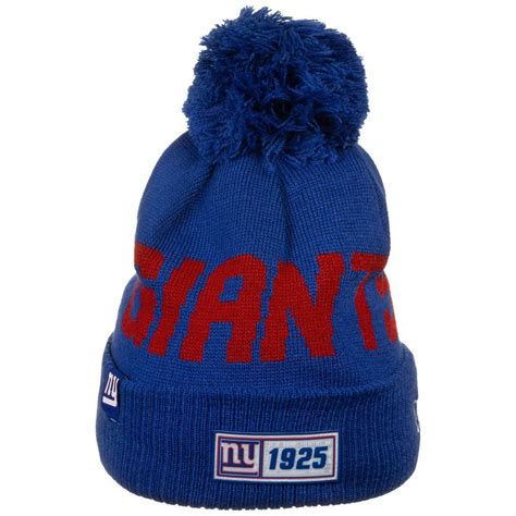 New Era Beanie Nfl New York Giants Sideline Bommelmütze Offizielle New