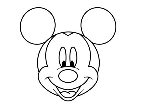 Mickey Mouse Head Coloring Pages At Free Printable