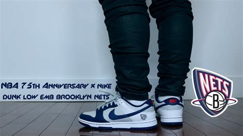 Nba X Nike Dunk Low Emb Brooklyn Nets Review On Foot Youtube