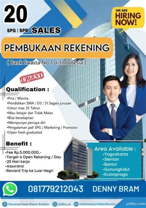 Lowongan Kerja Sales Marketing Di PT Dika LokerJogja ID