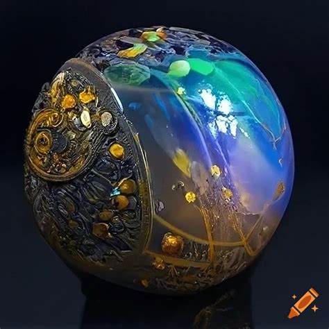 Sculpted Marble Figures With Opalescent And Vivid Composition In