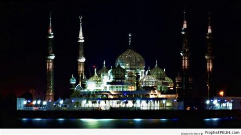 The Crystal Mosque (Masjid Kristal) in Kuala Terengganu, Malaysia at Night – Islamic ...