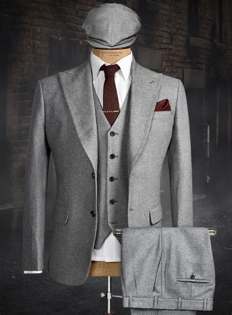 StudioSuits Peaky Blinders Suit Vintage Gray Tweed Herren Outfit