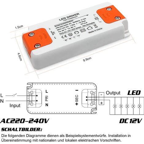 Led Entr E V Sortie Dc V A W Ampoule Led Driver