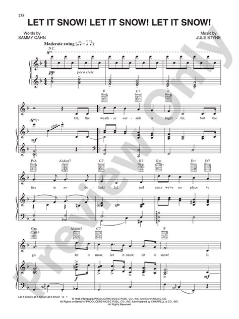 Let It Snow Let It Snow Let It Snow Pianovocalchords Jule Styne Digital Sheet Music