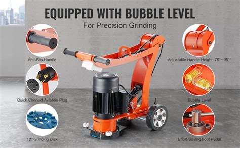 Vevor Electric Concrete Floor Grinder Walk Behind Grinder Hp