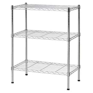 Hdx Tier Steel Wire Shelving Unit In Chrome In W X In H X