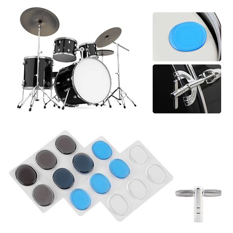 Drum Damper Gel Pads Multicolor Transparent Silicone Drums Silencer Set