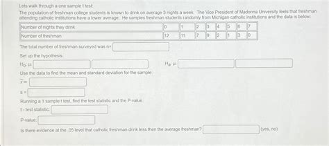 Solved Lets Walk Through A One Sample T Test The Population Chegg