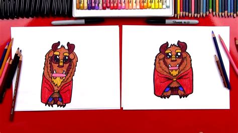 How To Draw Cartoon Beast From Disney Beauty And The Beast - Art For ...