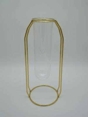 Vase Gold Reagenzglas Dekomant