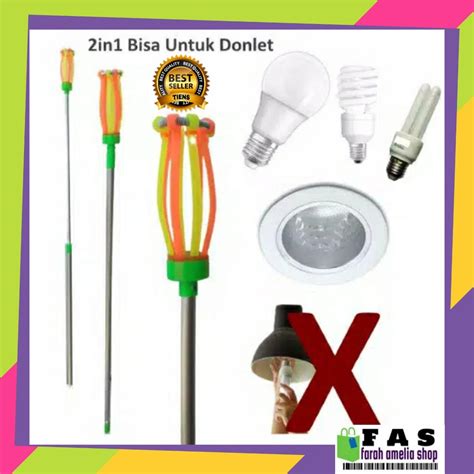 TONGKAT PENGGANTI LAMPU 2in1 TONGKAT LAMPU STICK MURAH Shopee Indonesia