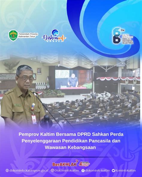 Pemprov Kaltim Bersama Dprd Sahkan Perda Penyelenggaraan Pendidikan