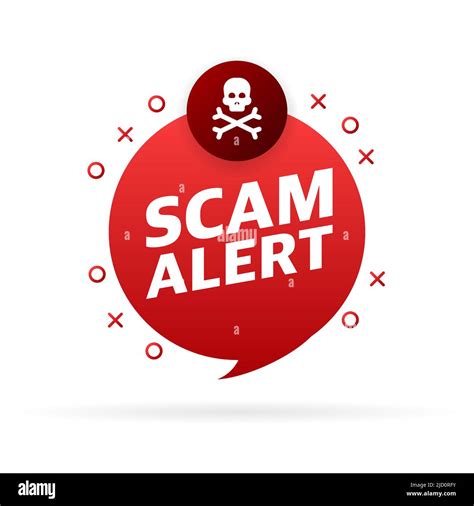 Scam Alert Warning Sign Badge On White Background Stock Vector Image