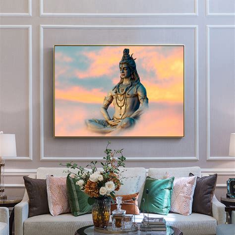 Lord Shiva Wall Art Canvas Paintings Hindu Gods Home Etsy