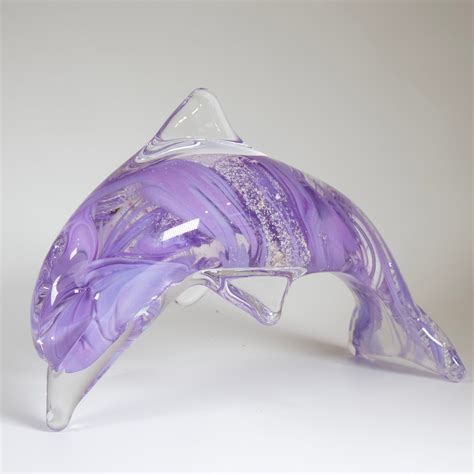 Hand Blown Glass Cremation Ashes Into Glass Dolphin Celebration Of Life Store By Memoria