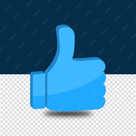 premium psd blue thumb  icon   blue background