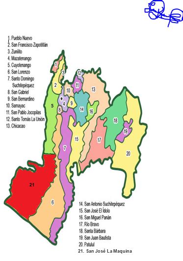 Mapa de Suchitepequez