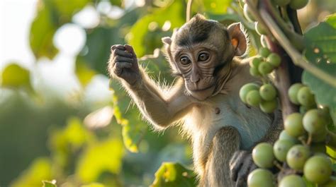 baby monkey   elephant premium ai generated image