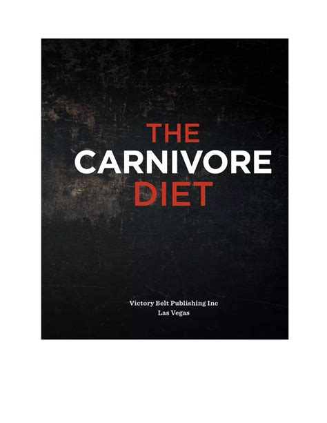 Shawn Baker The Carnivore Diet 2019 Victory Belt Publishing