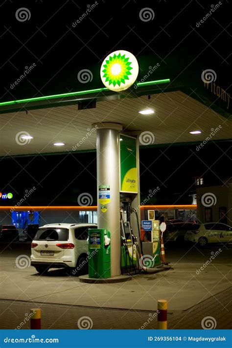 Poznan Poland January 2023 Bp Gas Station Sign Displayed Outside