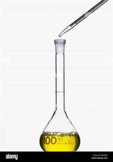 volumetric flask  pipette stock photo alamy
