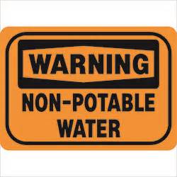 Non Potable Water Signs | Model Sign