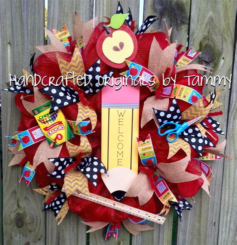 Back To School Burlap Pencil Teacher Wreath Https Facebook