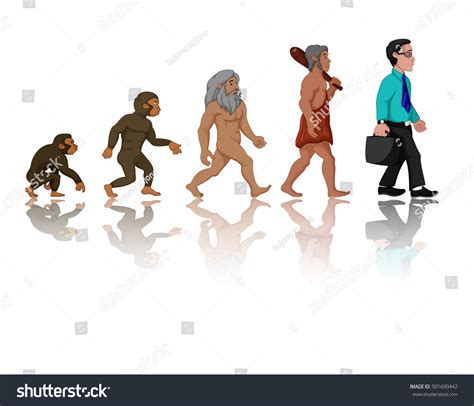 Concept Human Evolution Ape Man Stock Vector (Royalty Free) 501690442