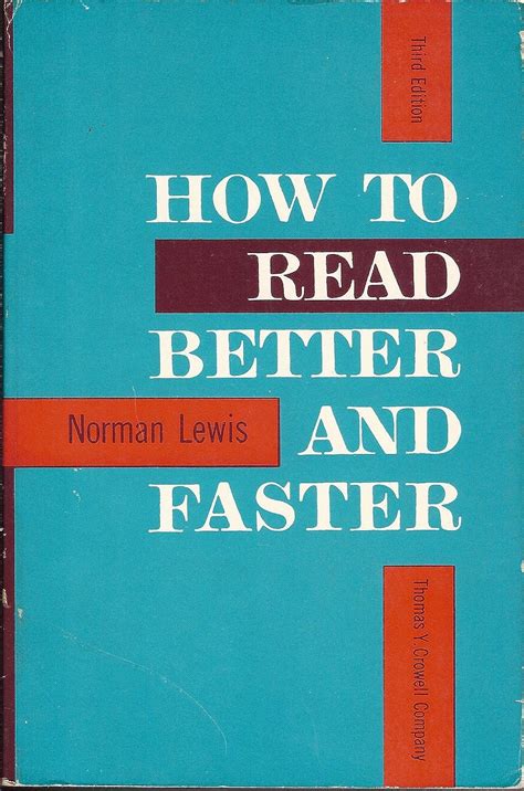 How To Read Better And Faster Lewis Norman 9780690416381