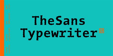 Thesans Typewriter Fonts I Love Typography