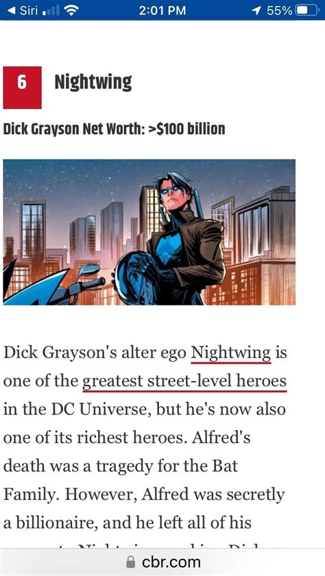 PM I Dick Grayson Net Worth 100 Billion Dick Grayson S Alter Ego