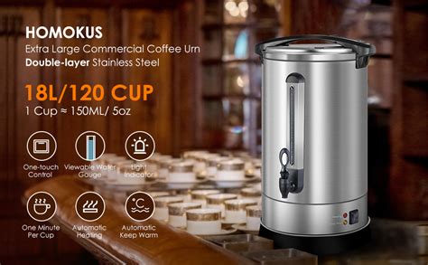 Homokus Coffee Urn Cup Extra Large Commercial Coffee Urn L