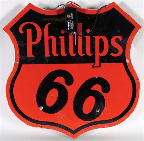 Lot Detail Phillips 66 Gasoline And Motor Oil Neon Sign