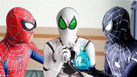 Team Spider Man Vs Bad Guy Team White Hero Is Not Good Save Him