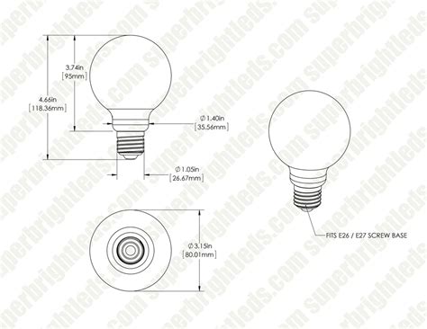 G25 LED Filament Bulb - 60 Watt Equivalent LED Vintage Light Bulb - Dimmable - 650 Lumens ...