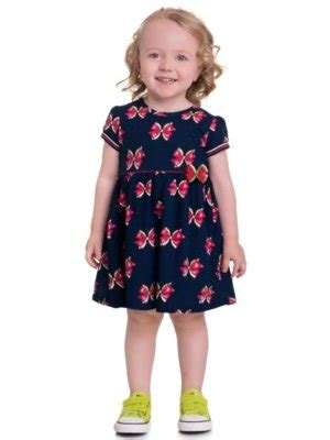 Vestido Infantil Kyly Marinho Compre Agora Dafiti Brasil