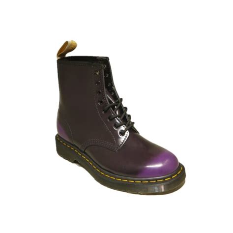 Dr Martens Vegan Black Rich Purple Oxford Rub Off Brassington Bros