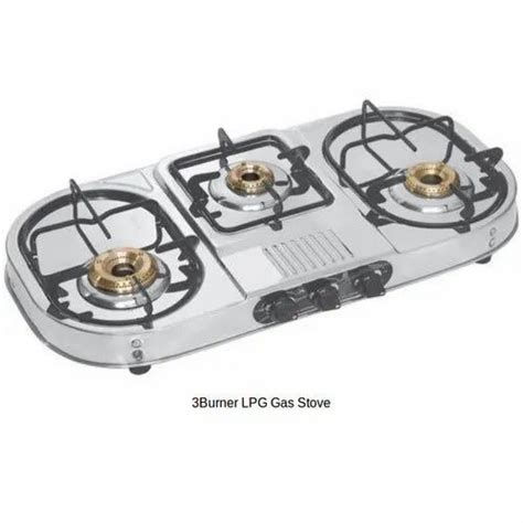 Three Burner LPG Gas Stove at Rs 2360 | gas stove top in New Delhi | ID: 21142847033