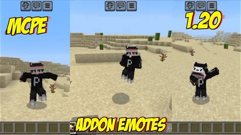 Showcase Addon Emotes Mcpe Minecraft Indonesia Youtube